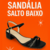 Sandália Feminina Salto Baixo com Brilhos S140 cor Preta - comprar online