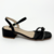 Sandália Feminina Salto Baixo com Brilhos S140 cor Preta - Rafa Shoes