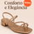 Sandália Feminina Salto Baixo Calce Fácil 2 em 1 com Brilhos S805 cor Cobre - comprar online