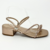 Sandália Feminina Salto Baixo Calce Fácil 2 em 1 com Brilhos S805 cor Cobre - Rafa Shoes
