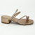 Sandália Feminina Salto Baixo Calce Fácil 2 em 1 com Brilhos S805 cor Cobre - comprar online