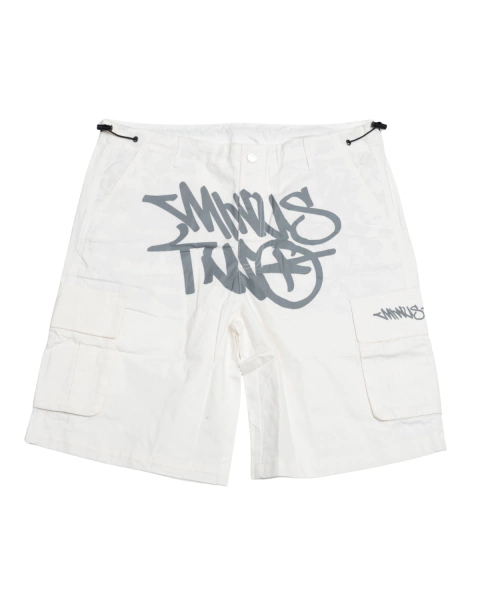 Minus two cargo white shorts