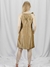 Vestido Bolsão Chantung Azul / Dourado - Ana Silvia
