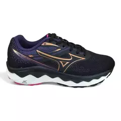 Tenis mizuno wave way 5 running pto det dou/roxo/rosa - comprar online