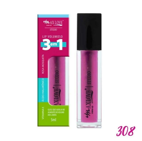 GLOSS LIP VOLUMOSO 3 EM 1 - MAX LOVE
