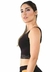 Cropped Fitness Preto Detalhe Elástico Preto Top | REF: CC18 na internet