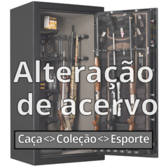 Alteração de armamentos entre acervos (caça <-> tiro esportivo <-> colecionismo)