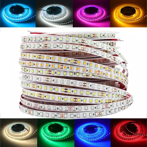 Dc 12v tira conduzida smd 2835 120leds/m vermelho azul rosa amarelo gelo azul br