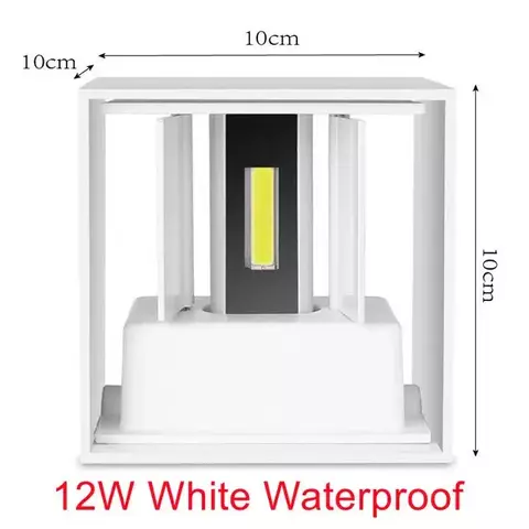 Lâmpada de parede quadrada 6W 12W LED para ambientes internos e externos Alumí