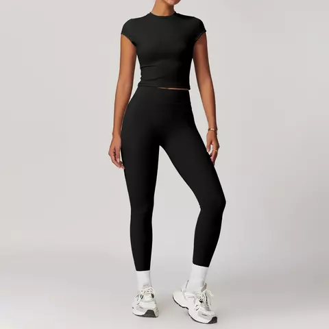 SWELTERING 2 peças de roupas esportivas femininas conjunto de yoga roupas de gi