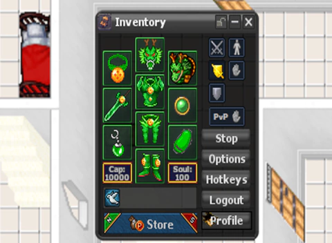 New dynamic button for store in interface