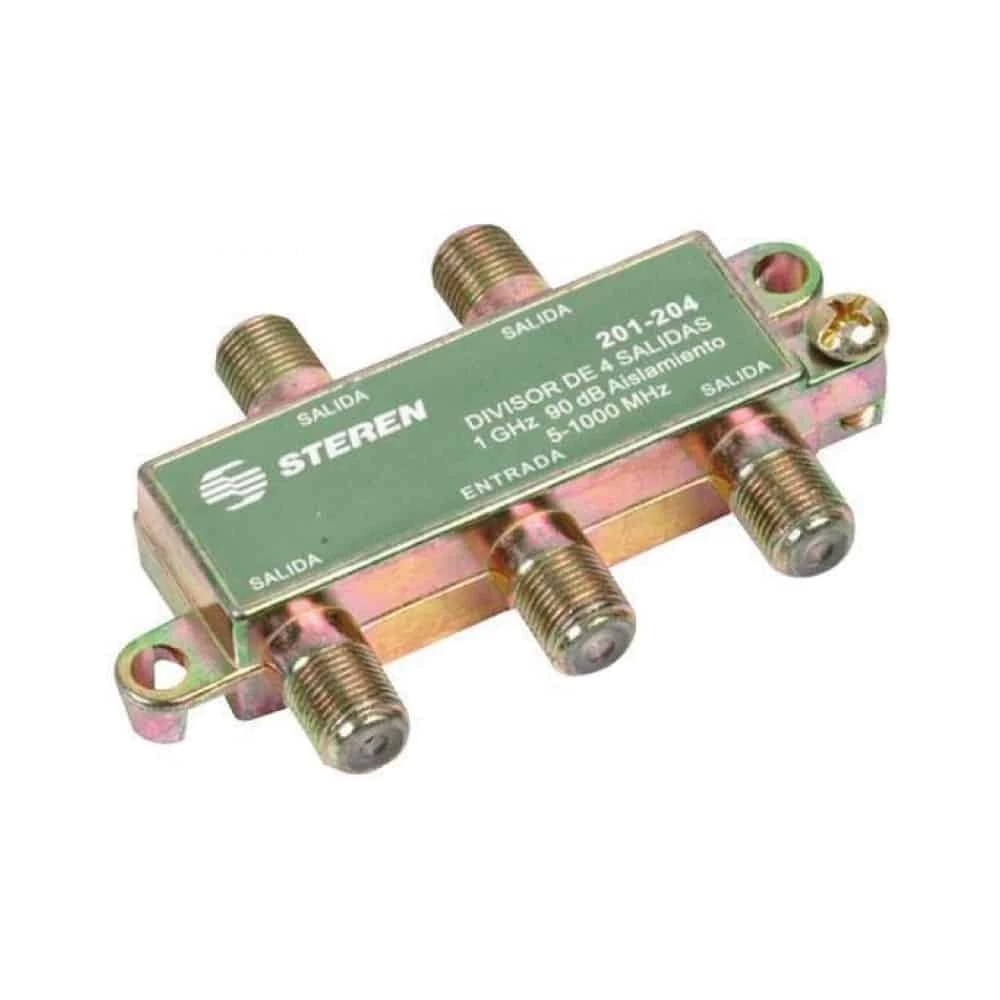 Divisor de 4 salidas, de 75 Ohms, 1 GHz, 90 dB Steren