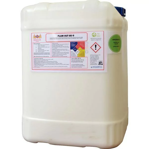 Retardante palapa exterior 19 Lts FLAM OUT 85