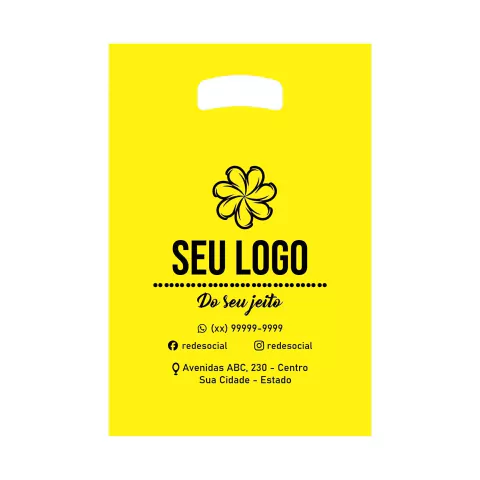 Sacola Boca de Palhaço Personalizadas 16x22Cm 500 Unidades na internet