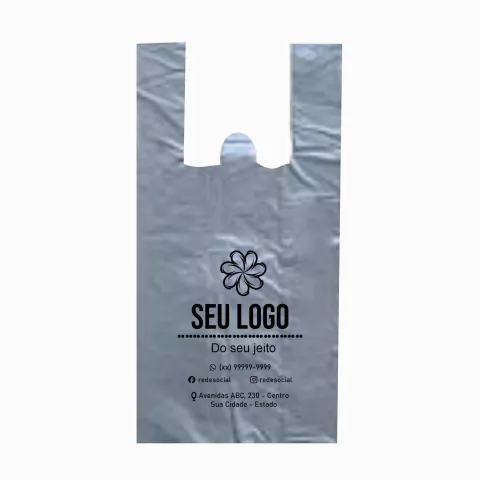 Imagem do SACOLA ALÇA CAMISETA PERSONALIZADAS 25x35Cm 1000 Unidades