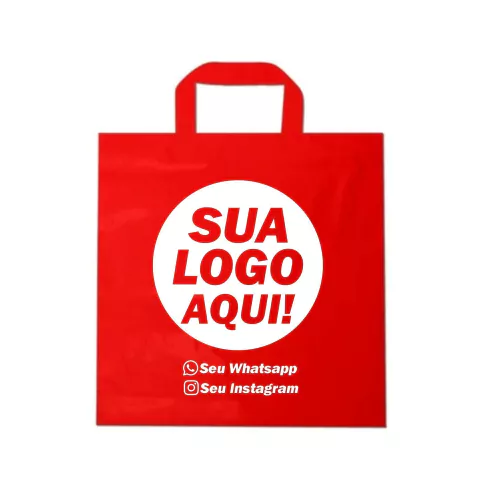 Imagem do Sacola Alça Fita Personalizadas 40x50Cm 250 Unidades