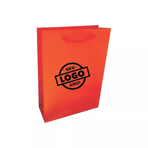 Sacolas de Papel Branca Colorida Personalizadas 24x33CM 50 Unidades - REI DAS SACOLAS