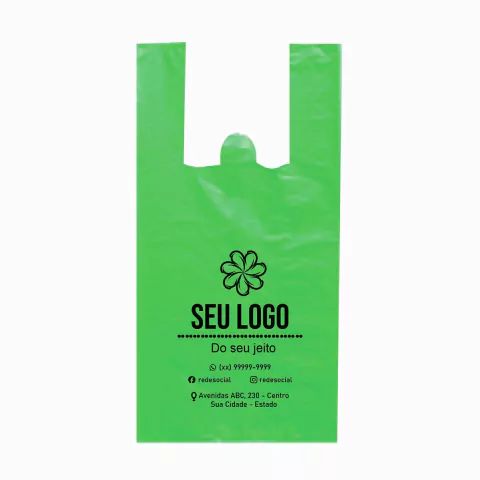 SACOLA ALÇA CAMISETA PERSONALIZADAS 90x100CM 1000 Unidades - REI DAS SACOLAS