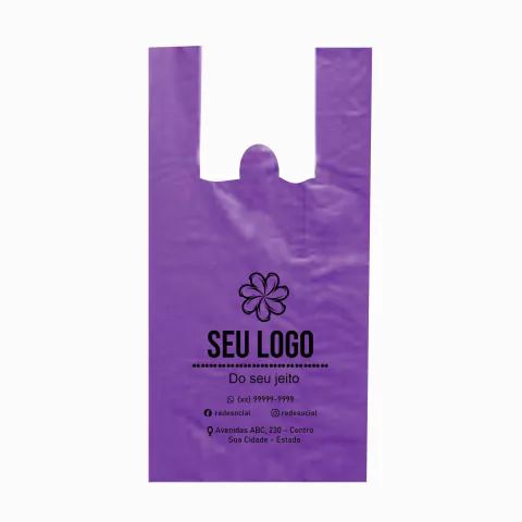 SACOLA ALÇA CAMISETA PERSONALIZADAS 25x35Cm 1000 Unidades - comprar online