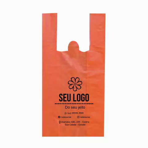 SACOLA ALÇA CAMISETA PERSONALIZADAS 25x35Cm 1000 Unidades - REI DAS SACOLAS