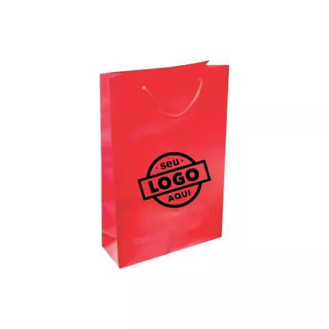 Sacolas de Papel Branca Colorida Personalizadas 24x33CM 50 Unidades - REI DAS SACOLAS