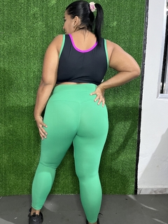 Imagem do Conjunto Fitness Fúcsa com Preto Top MARILIA + Calça coz alto
