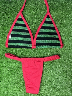 BIQUÍNI VERMELHO VERDE