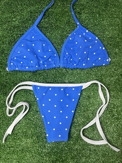 BIQUÍNI AZUL BOLINHA na internet