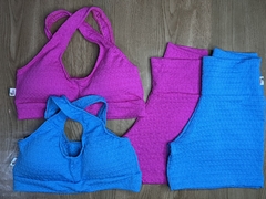 CONJ AZUL BROCADO - loja online
