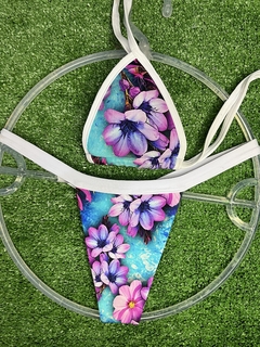BIQUÍNI DE FITA FLOR AZUL - comprar online