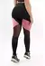 Calça Legging Cintura Alta Assimétrica com Detalhe em Rose Detalhe em Tulê e Tela Preto REF: LX122