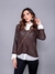 BLUSA MALHA KNIT C/NO NA FRENTE MANGA 7/8 DEL AMO