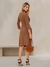 VESTIDO TRANSPASSADO LISO I.T.Y MANGA 3/4 DEL AMO - comprar online