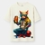 Camiseta Oversized Gato De Oculos na internet