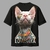Camiseta Oversized Gato Tatuado - comprar online
