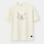 Camiseta Oversized Gato Tatuado - Lovushka