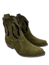 Texana gamuza oliva con detalles - comprar online