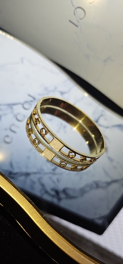 Bracelete de Aço Inoxidavel com cerâmica - comprar online