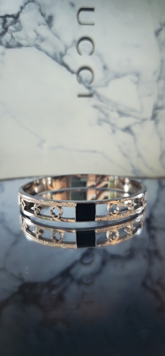 Imagem do Bracelete de Aço Inoxidavel com cerâmica