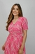 Vestido Sonya em Laise Bordado com Manga Franzida Rosa Nítido Primavera/Verão 2025 - comprar online