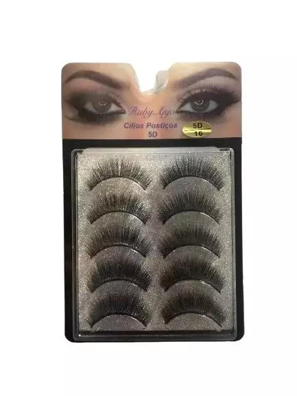 5 Pares de Cílios Postiços 5D-16 - Ruby Anjo - comprar online