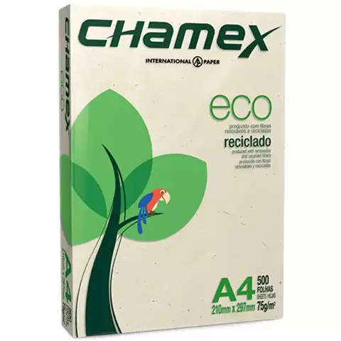 Papel Sulfite Carta Reciclado Office 75gr 500 folhas Chamex