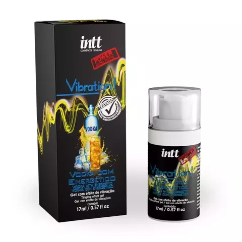 VIBRATION! Gel Excitante com Efeito Vibração Sabor Vodka com Energético – 17g Intt