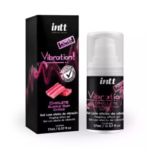 VIBRATION! Gel Excitante com Efeito Vibração Sabor Chiclete – 17g Intt