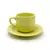 XÍCARA CERÂMICA COM PIRES 180ML GOURMET COLORS AMARELO - comprar online