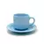 XÍCARA CERÂMICA COM PIRES 180ML GOURMET COLORS AZUL - comprar online