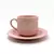 XÍCARA CERÂMICA COM PIRES 180ML GOURMET COLORS ROSA