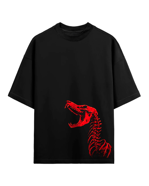 Camiseta Oversized Red Wolf Preta