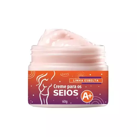 Creme para Seios A+ 2 em 1: Aumenta e Firma Peitos Pequenos e Flácidos 60g Commipheroline, Adipofill e Raffermine Lucy's