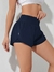 Image of SHEIN Running Shorts esportivo de cintura larga com bainha em forma de golfinho, shorts elástico